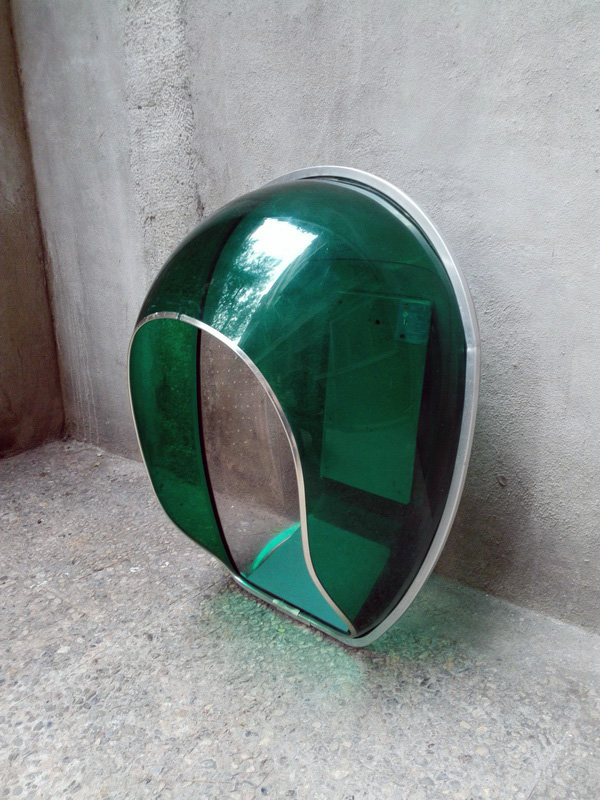 cabina telefono publico huevo metacrilatoverdeahumado 2p int 45-50x26 92x70x60 (60eu.) 1u